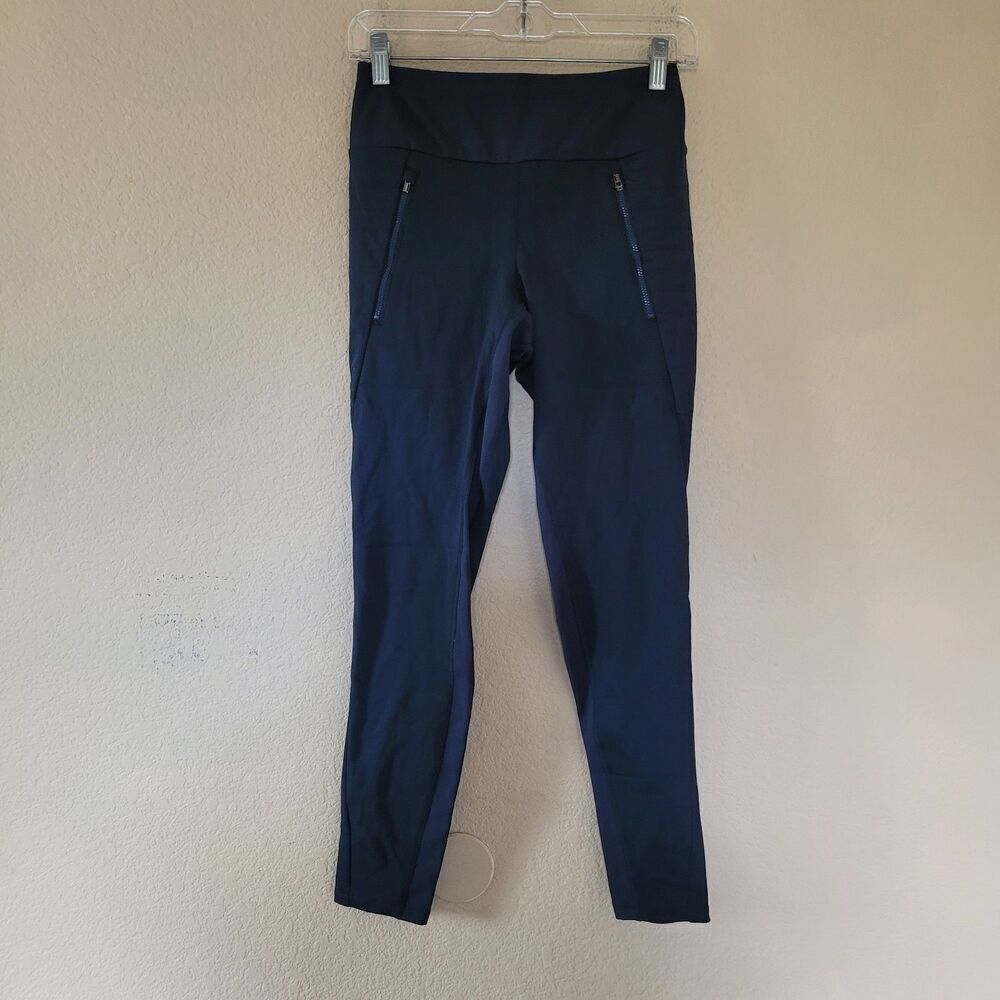 Athleta Peak Hybrid Fleece Tight Legging Size Xsmall Navy Blue Thermal Athletic